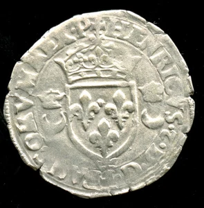 Henri II (1547-1559) Douzain Aux Croissants 1551 Crémieu - Picture 1 of 2