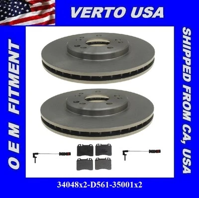 Rotores de freno delanteros pastillas y sensores para Mercedes Benz 300SL, 500E, 500SL, SL320 Foto 1 de 3