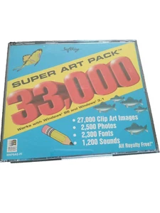 1995 Super Art Pack 33,000 Works with Windows 95 And Windows 3.1 - Picture 1 of 1