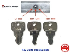 Old B & D Garage Roller Rolla Door Keys Cut To Code Number-FREE POST - Picture 1 of 3