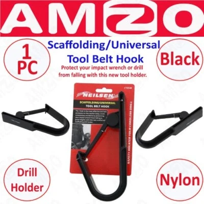 Neilsen Nylon Scaffolding/Universal Tool Belt Hook Cordless Drill Black - CT5548 - Image 1 of 4