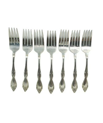 7 件 Wm Rogers A I Plus Oneida Ltd 复古餐具沙拉叉 — 第 1/4 张图片