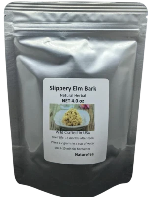 NATURE TEA Slippery Elm Bark - Dried Ulmus rubra C/S Wild Crafted from USA