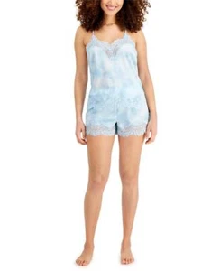 INC Women's Tie Dye Adjustable Strap Lace-Trim Cami And Shorts Sleep Set Size XS - Picture 1 of 1