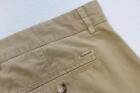 Faconnable France Khaki Chino Pants Flat Front Beige Mens Size 34 x 32
