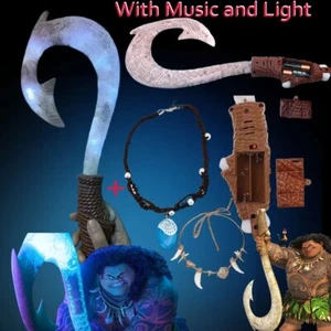 Moana 2 Maui Fish Hook Toy Prop Kids Cosplay Gift Ocean Adventure Roleplay - Foto 1 di 20