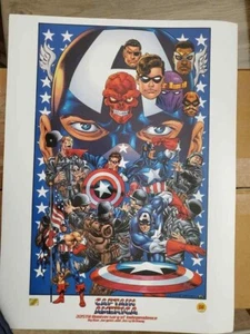 Captain America 225th Anniversary of Independence By Jurgens & Ordway Lithograph - Picture 1 of 7