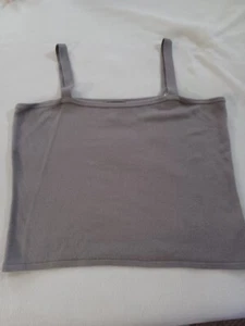 Camiseta sin mangas XHILARATION Babydoll acanalada de punto verde caqui XL para mujer - Imagen 1 de 6