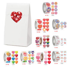 500Pcs 1 Roll Valentine Heart Shaped Label Sticker Decoration Stationery Sticker
