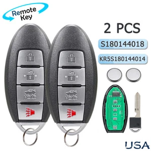2 For 2013 2014 2015 Nissan Altima Remote Keyless Entry Key Fob KR5S180144014 - Picture 1 of 8