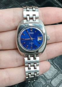 Vintage Women's Wrist Watch Seiko Automatic 17 Jewels 2205-0371, Dial Blue - Picture 1 of 8