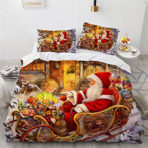 3D Christmas Bedding Set, Children's Holiday Gifts, Santa Claus Duvet Cover