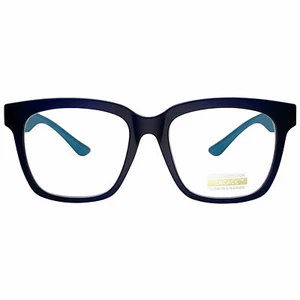 Oversize Glasses Big Eye-wear Blue Frame TR90 Non Prescription UV400 Clear Lens - Picture 1 of 7