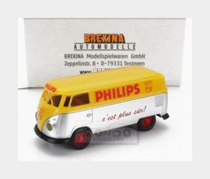 1:87 BREKINA PLAST Volkswagen T1 Van Philips 1960 Silver Yellow BRE32764 - Foto 1 di 2