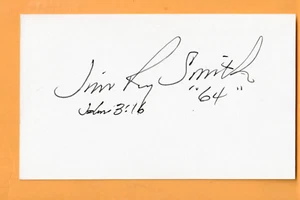 Tarjeta 3x5 firmada por Jim Ray Smith Cleveland Browns AUTO Dallas Cowboys - Imagen 1 de 2