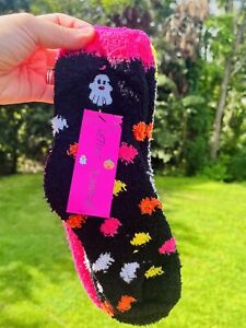 Betsey Johnson Women's Size 9-11 Colorful Halloween Theme Plush Socks 3 Pack NWT