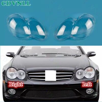 Para Benz W230 R230 SL500 SL600 2003-08 Par Faro Lente Cubierta Pantalla Pegamento Foto 1 de 4