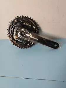 Shimano Mountain Bike Right Dual SiS Square Taper Index Crankset & Pedal - Picture 1 of 5