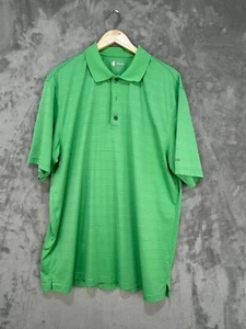 IZOD GOLF Men's Green w/ Blue Stripe Polo Shirt X-treme Function Size X-Large - Picture 1 of 6