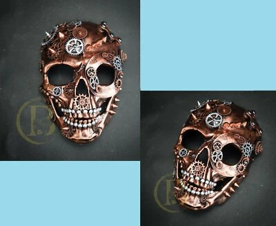 Steampunk Mask Unisex Resin Party Skull Mask (Copper)  - Image 1 of 4