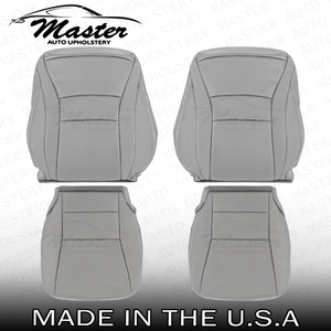 Fits 2013 - 2017 Honda Accord Driver Passenger Side Gray Leather Seat Cover - Picture 1 of 38