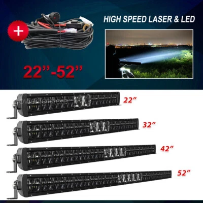Laser 12" 22" 32" 42" 52'' Dual row led light bar Driving Offroad Lamp SUV ATV - Image 1 of 4
