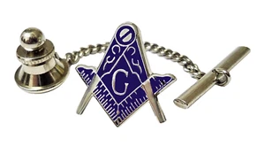 Square & Compasses With "G" Cut-Out Masonic Freemasonry Tie-Tack - Picture 1 of 4