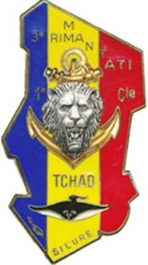 3° R.I.M.A, 1° Cie, TCHAD MANTA ATI SILURE, épingle sertie, Delsart (5742) - Imagen 1 de 3