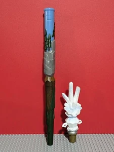 Magiquest Wand - Forest Mountain Rock Landscape w White Ice Gem Topper Working! - Picture 1 of 9