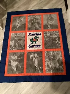 Vtg University of Florida Gators Image Quilts Various Football Players 40 X 50 - Picture 1 of 5
