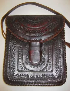 BOLSO DE HOMBRO BOLSO DE HOMBRO MARRÓN TALLADO A MANO CARROCERÍA CRUZADA - Imagen 1 de 11