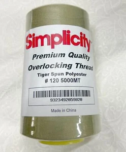 LIGHT MOSS Simplicity Premium Overlocker Thread 5000m, 100% Spun Polyester - Imagen 1 de 2