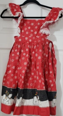 Mary Engelbreit Daisy Kingdom Tela Niña Delantal Navidad Hecho a Mano Foto 1 de 4