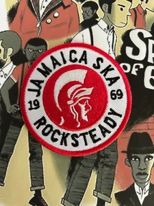 JAMAICA SKA ROCKSTEADY 69 - Embroidered Iron Sew On Patch - Foto 1 di 2