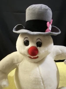 Vintage 1998 Frosty The Snowman Cartoon Plush Electronic, Sings Lights Up, Gemmy - Picture 1 of 6