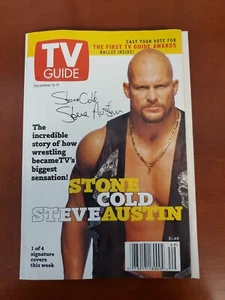 Guida TV vintage 5-11 dicembre 1998 Stone Cold Steve Austin 1 di 4 copertine firmate  - Foto 1 di 2