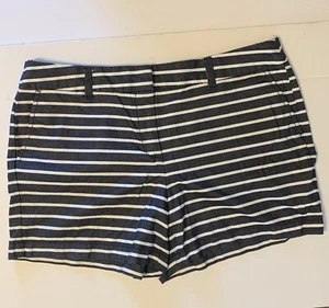 Pantalones Cortos Para Mujer Ann Taylor Caqui Talla 12 Azul Marino Algodón 4” Chino - Imagen 1 de 6