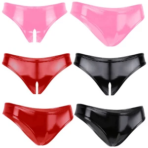 Mujeres Bragas Lencería Ropa Interior Aspecto Húmedo Calzoncillos Sexy Tanga Travieso - Imagen 1 de 48