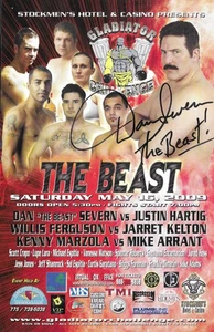 Dan Severn " The Beast" Signed 5.5x8.5 MMA Event Flyer UFC Hall of Famer COA - Picture 1 of 1