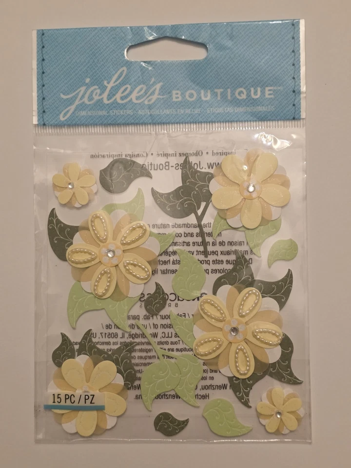 Jolee's Boutique Pegatinas 3D CREMA BROTES Flores Tema 71279 ¡Envío Rápido GRATIS! Foto 1 de 1