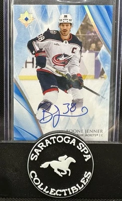 2023-24 UD Ultimate Collection Hockey Boone Jenner Auto Columbus Blue Jackets - Image 1 of 4