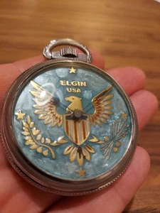 ELGIN 18s Enamel Dial .Hand made (Dial Only) - Picture 1 of 18