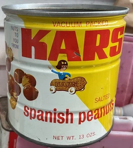 Lata vintage Kars Spanish Peanuts Nuts 13 oz MCM - Ferndale, MI - Imagen 1 de 7