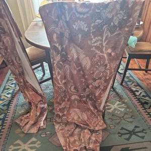 DUNELM LUXURY RAFAELA OLD GOLD CURTAINS 228 X 137 CM lined velvet cottage  - Picture 1 of 7