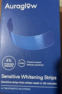 Auraglow Teeth Whitening Strips Sensitive 14-Pack / 28 Strips Exp 12/2026 New! - Picture 1 of 3