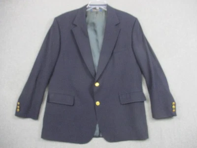 Brooks Brothers Blazer Mens 44R Navy Gold Button Sport Coat Made in USA Classic - Image 1 of 4