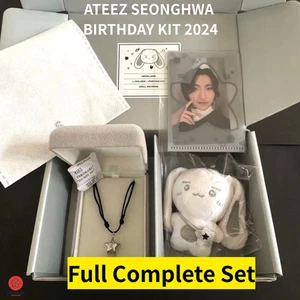 ATEEZ SEONGHWA COLLANA KIT COMPLEANNO 2024 HBD MD fotocartolina peluche set completo NUOVO - Foto 1 di 6