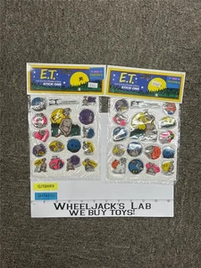 E.T. LOT of 2 The Extra-Terrestrial Stick-Ons Fuzzie Stickers 1982 Movie - Picture 1 of 5