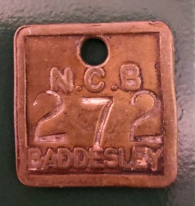 Baddesley Zeche Pit Check Tally markiert NCB 272 Baddesley - Bild 1 von 2