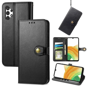 Funda tipo billetera de cuero abatible para teléfono Samsung Galaxy A13 A36 A24 A53 A54 A55 A73 - Imagen 1 de 10